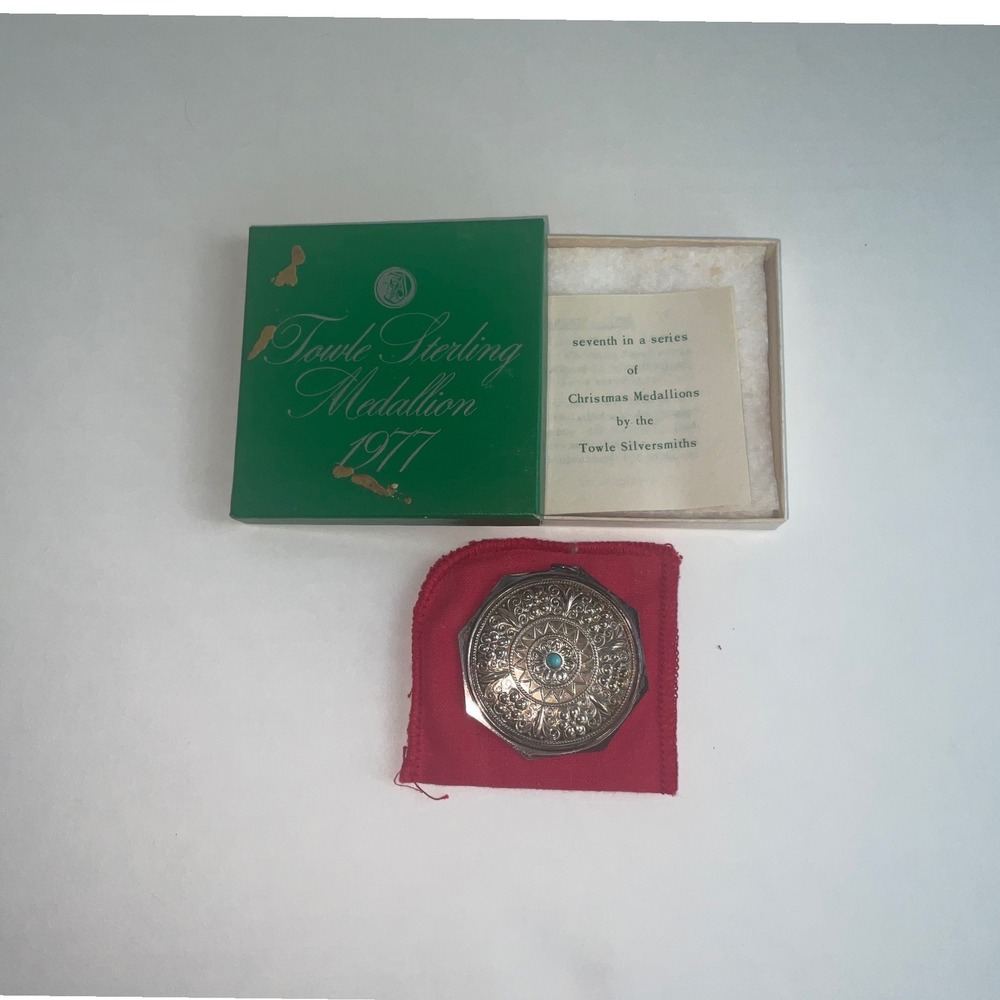 Towle Sterling Silver 1977 Christmas Medallion Seven Swans a-Swimming Ornament